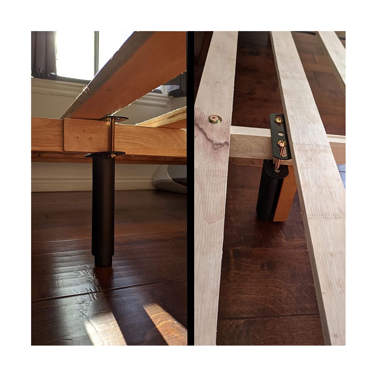2PCS (7-13.5Inch) Adjustable Metal Bed Frame Suppo
