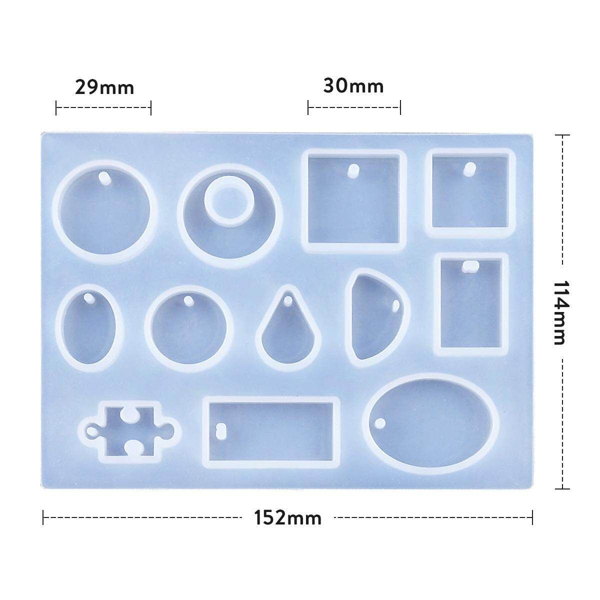 12 Designs Cabochon Silicon Mold Mould For Epoxy Resin Jewelry Making DIY Craft