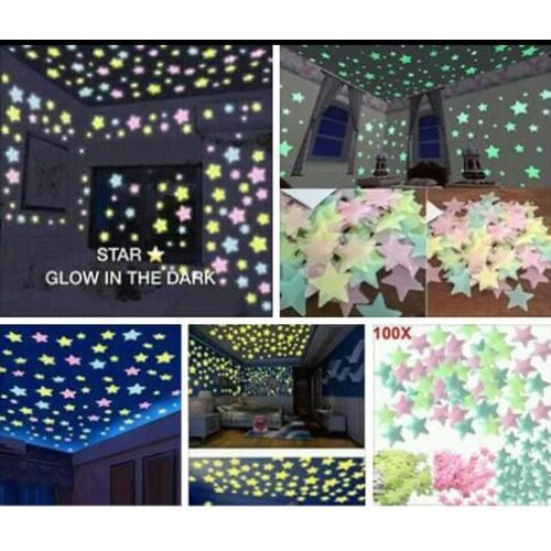 Quality Stars Glow In The Dark Luminous Wall Sticker -100pcs