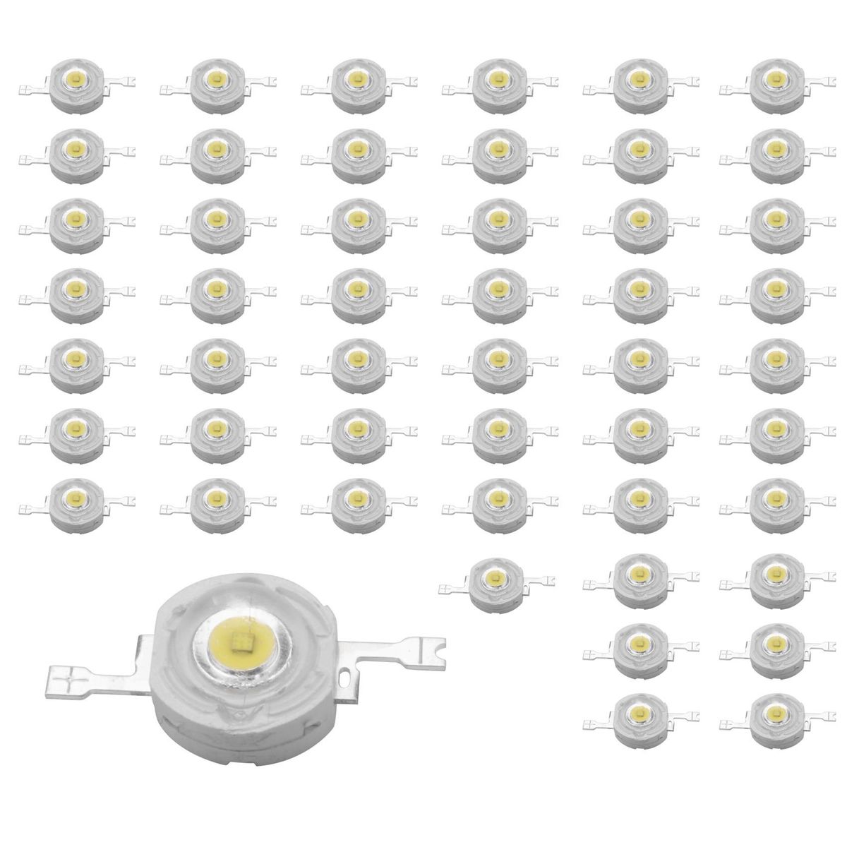 50Pcs 1W Diode High Power Cool White Led Beads 1 Watt Lamp C