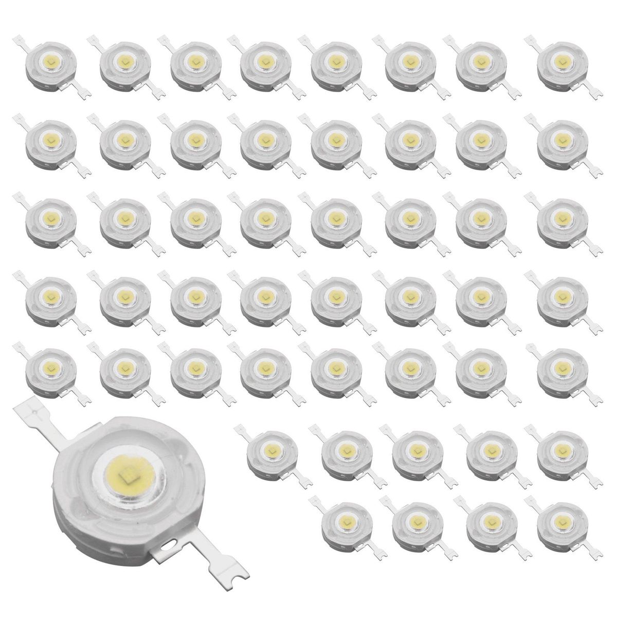 50Pcs 1W Diode High Power Cool White Led Beads 1 Watt Lamp C