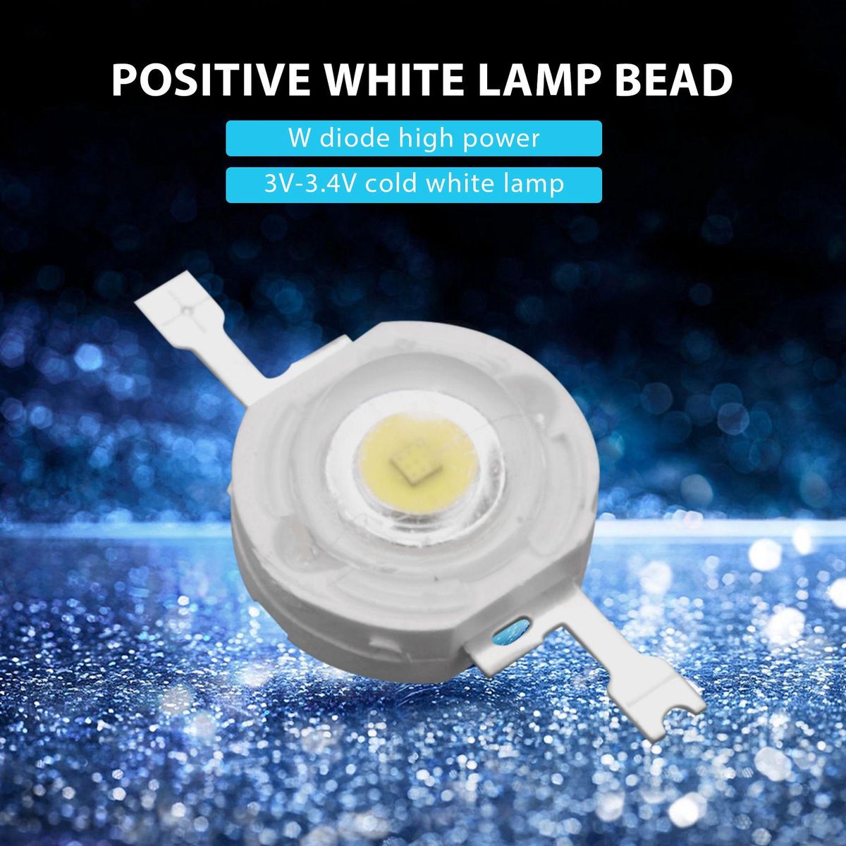 50Pcs 1W Diode High Power Cool White Led Beads 1 Watt Lamp C