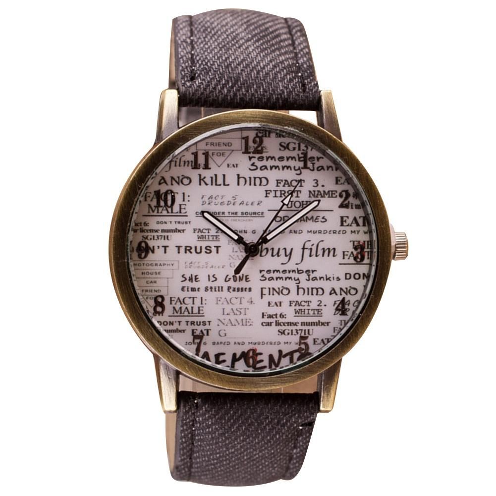 Reef Old Newspaper Dial Female Watch Fashion Casual Ladies
