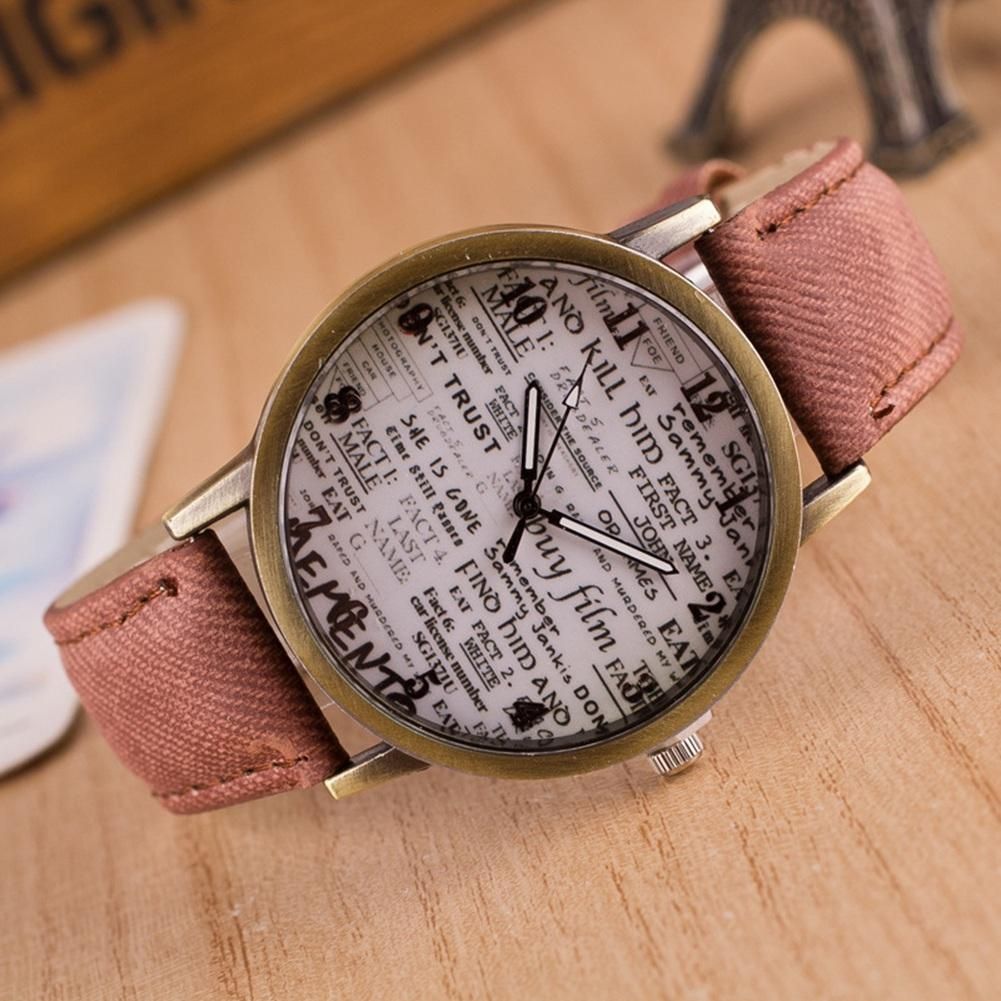 Reef Old Newspaper Dial Female Watch Fashion Casual Ladies
