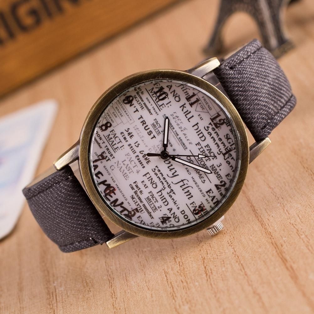 Reef Old Newspaper Dial Female Watch Fashion Casual Ladies