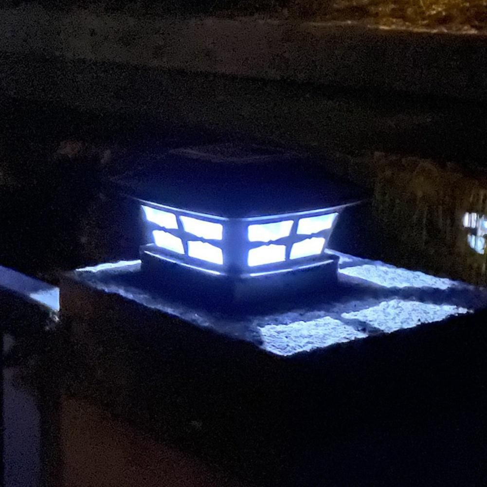 Solar Post Cap Lights Outdoor Post Solar Lights LED Bulb Fen