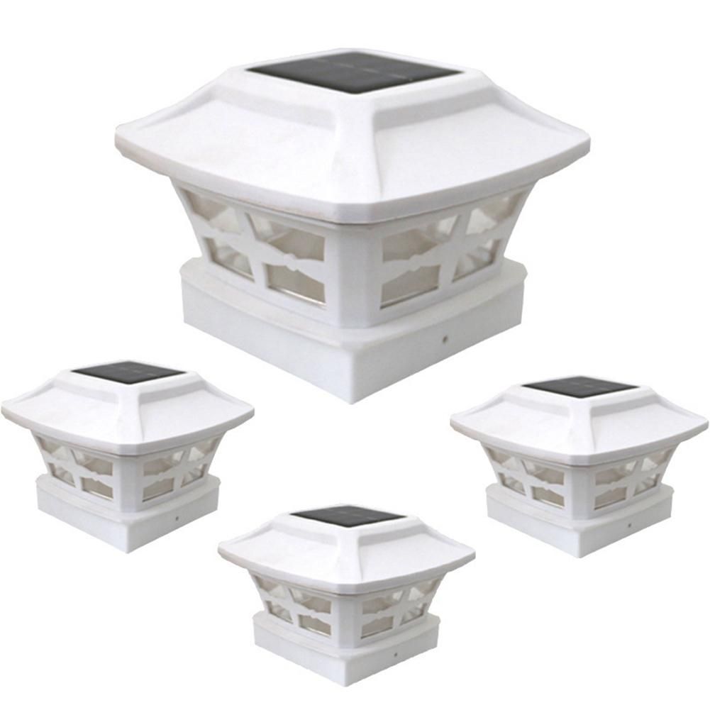 Solar Post Cap Lights Outdoor Post Solar Lights LED Bulb Fen