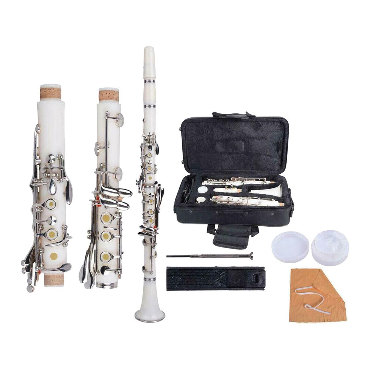 Student 17 Keys B Flat Bakelite Clarinet With Case Reeds