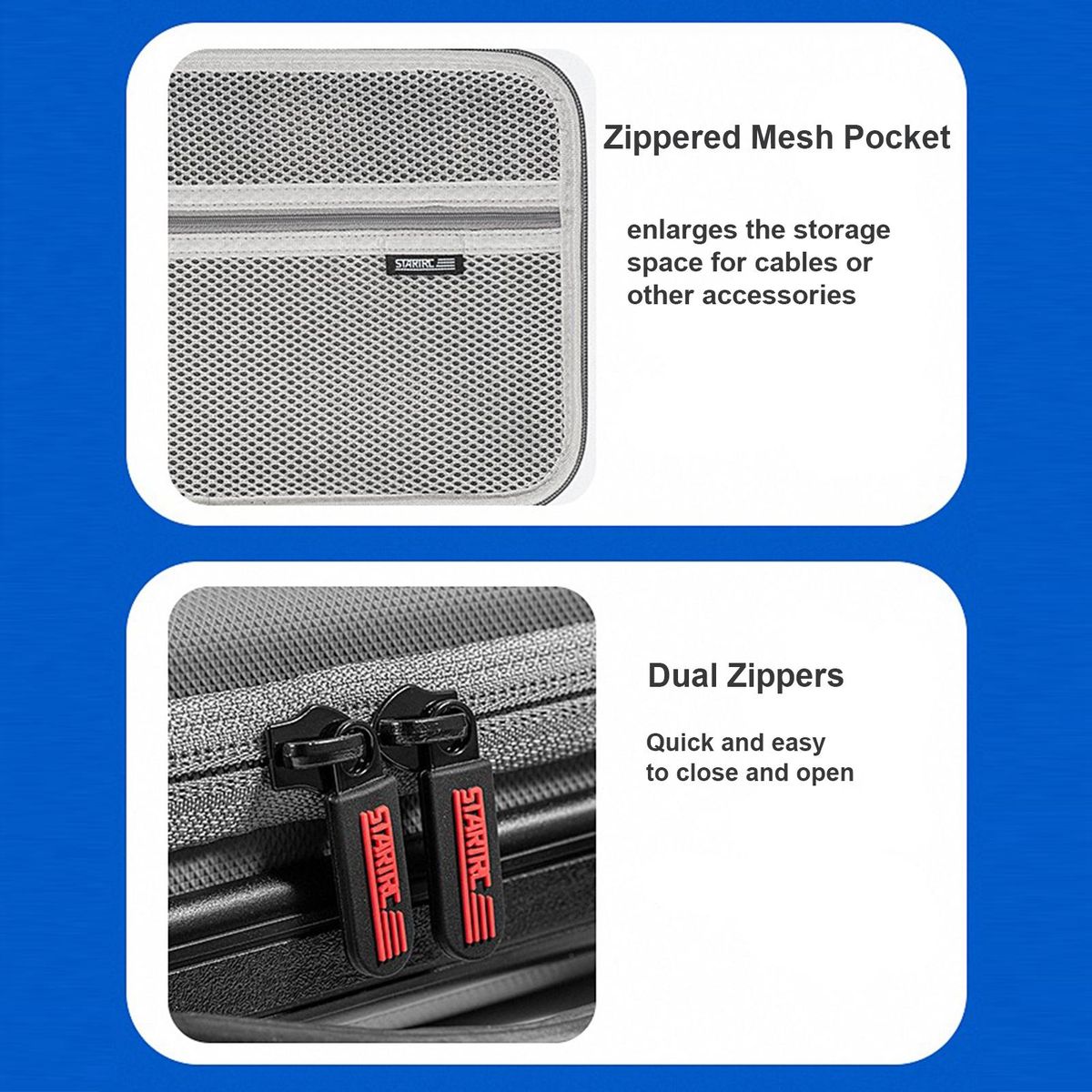 STARTRC Portable Sports Camera Carrying Case Storage Bag Protective Case Shockproof with Shoulder Strap Compatible with Insta360 X3 & Accessories