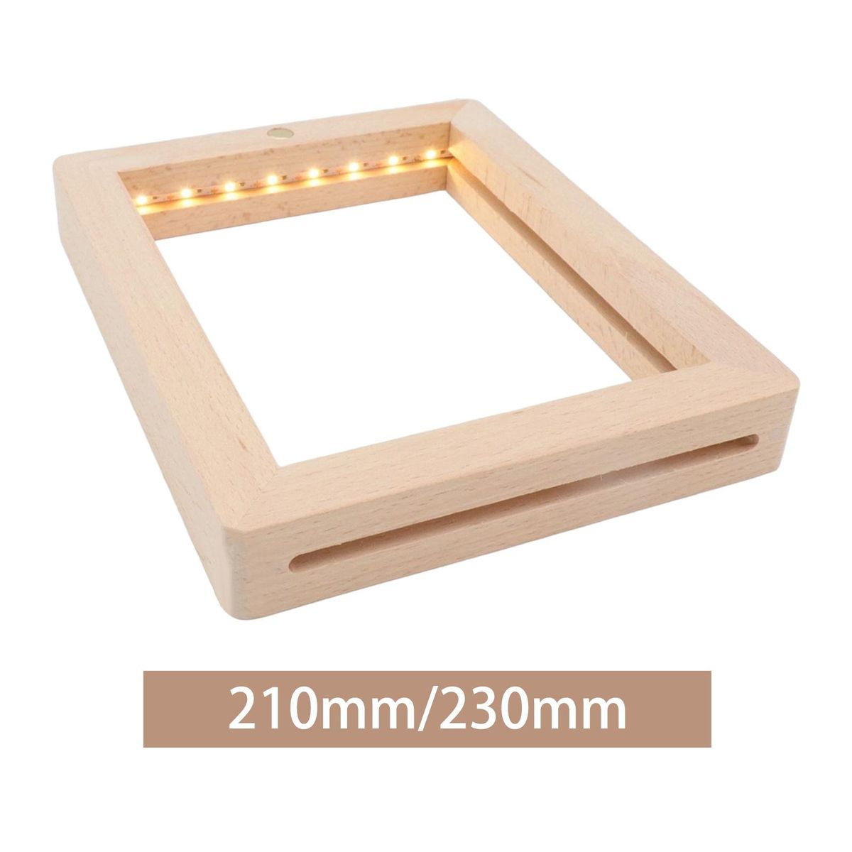 Wood Picture Frame LED Photo Frame Decor 21cmx17cmx2cm