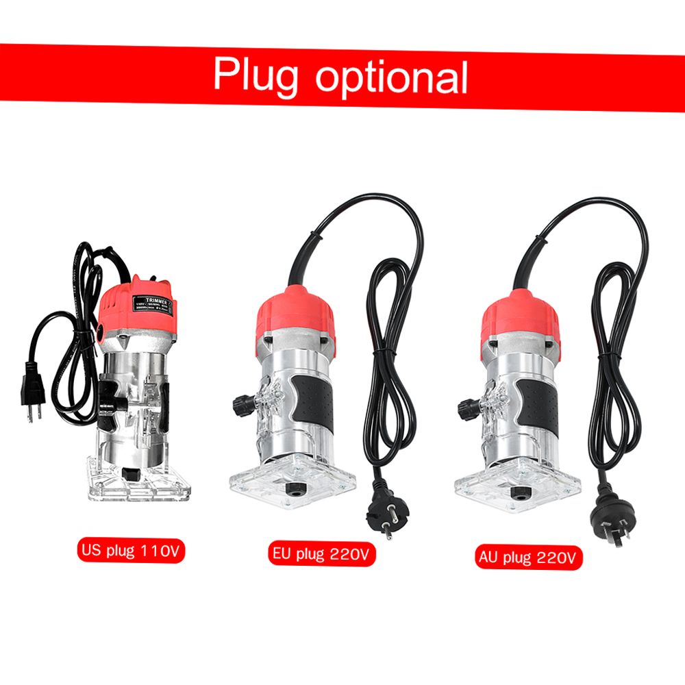 110V 800W Trim Router 30000r/min With Transparent Base Edge
