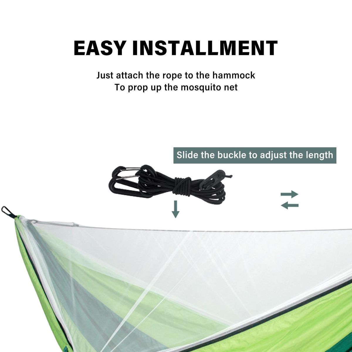 Outdoors Hammock with Mosquito Net 300kg Load Capacity Easy Installment Portable Hammock for Camping Picnic Outdoors
