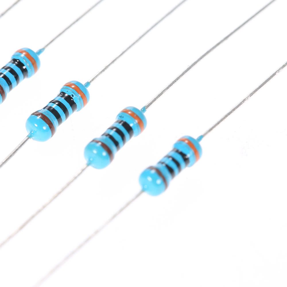 2000pcs 1/4W 100 Values 1 Ohm To 1M Ohm Metal Film Resistors