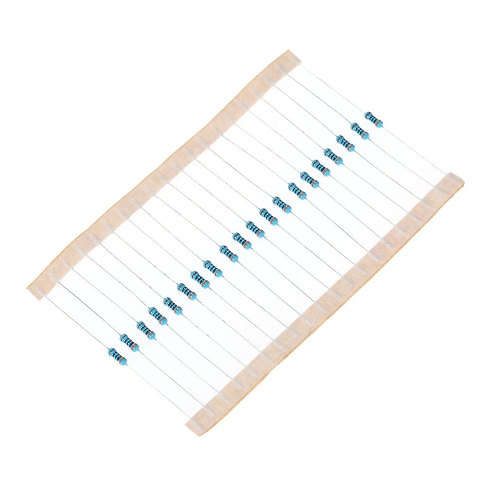 2000pcs 1/4W 100 Values 1 Ohm To 1M Ohm Metal Film Resistors