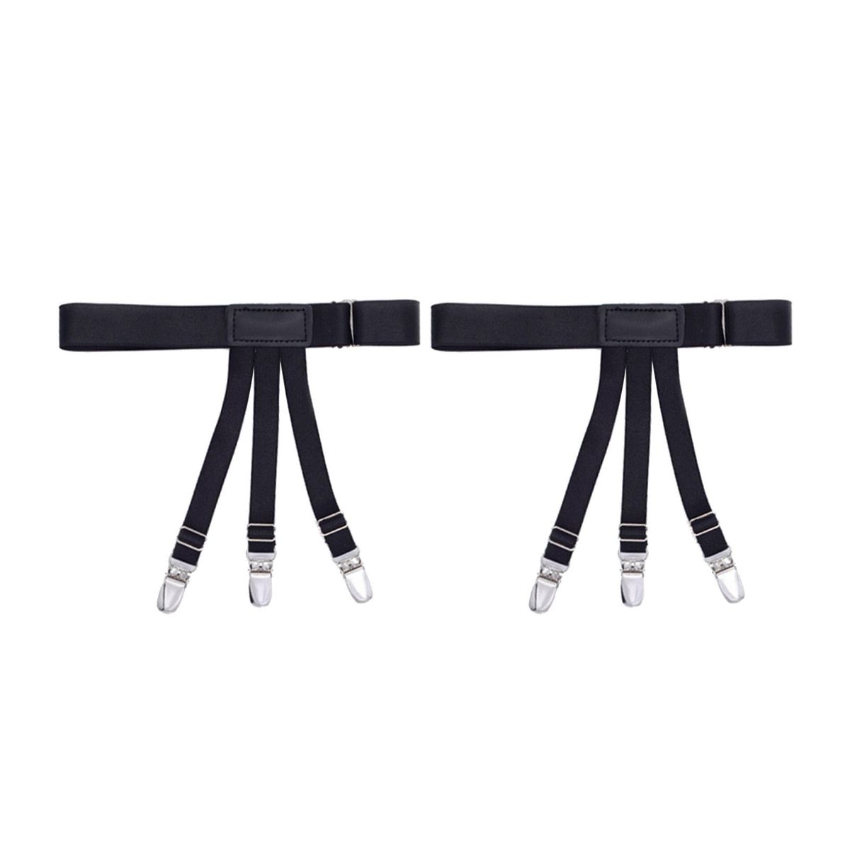 2x Shirt Stays Suspenders Leg Garters Adjustable Elastic Holders Men B