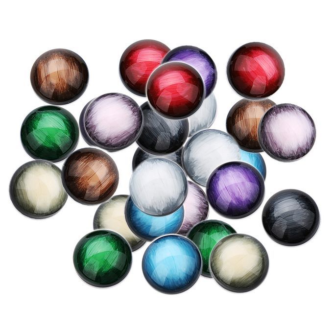 Jewelry Making Cabochon Stone 30 Pcs Resin 12mm10 Pcs Natural Stone