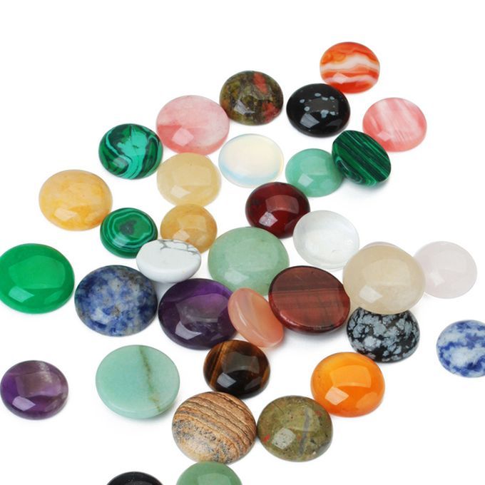 Jewelry Making Cabochon Stone 30 Pcs Resin 12mm10 Pcs Natural Stone