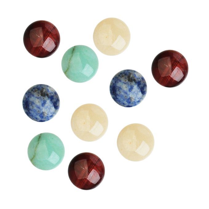 Jewelry Making Cabochon Stone 30 Pcs Resin 12mm10 Pcs Natural Stone