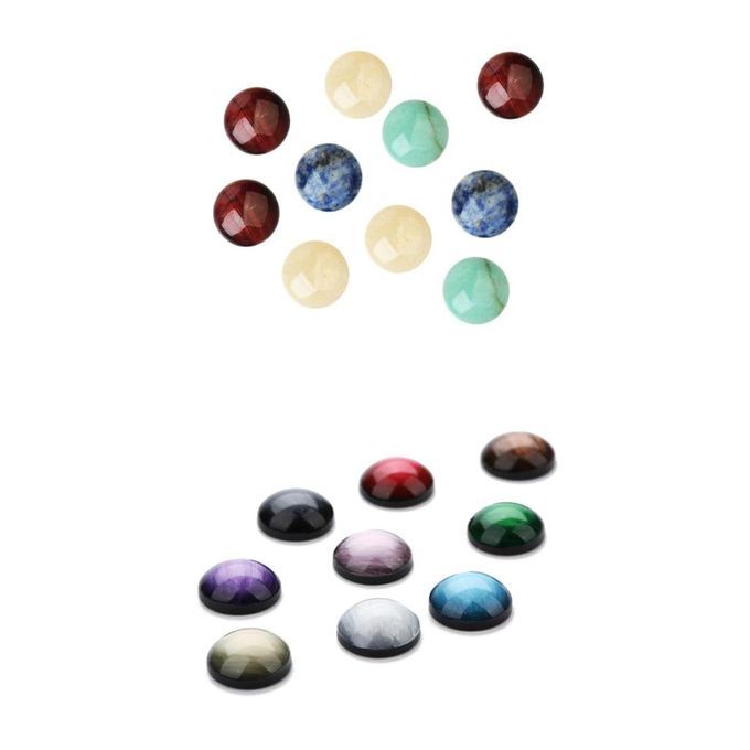Jewelry Making Cabochon Stone 30 Pcs Resin 12mm10 Pcs Natural Stone