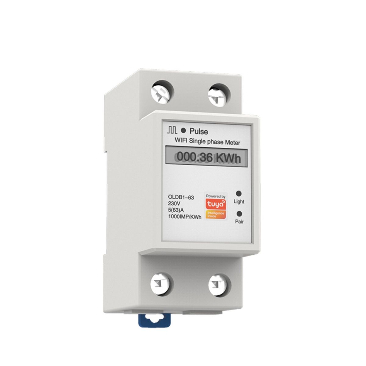 Single Phase Din Rail Wifi Smart Energy Meter Power Consumption Kwh Meter for SmartlifeTuya App Google Home