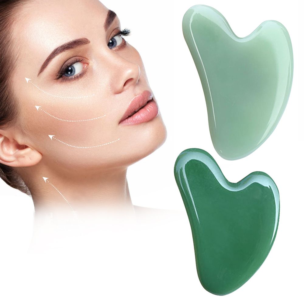 Gua Sha Scraping Massage Tool Natural Jade Stone Guasha
