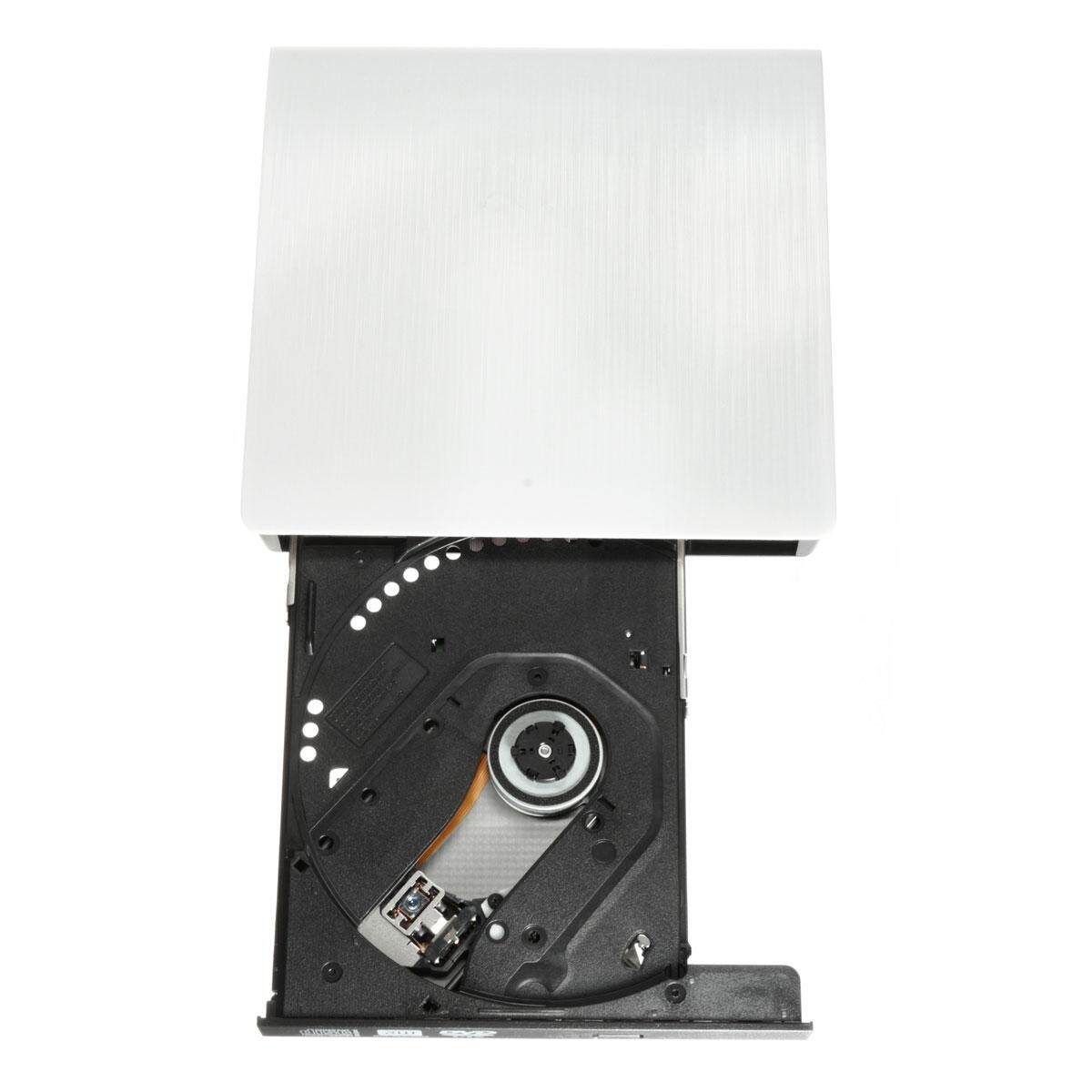 External USB3.0 DVD/CD RW Drive Reader Writer For Notebook Laptop PC White