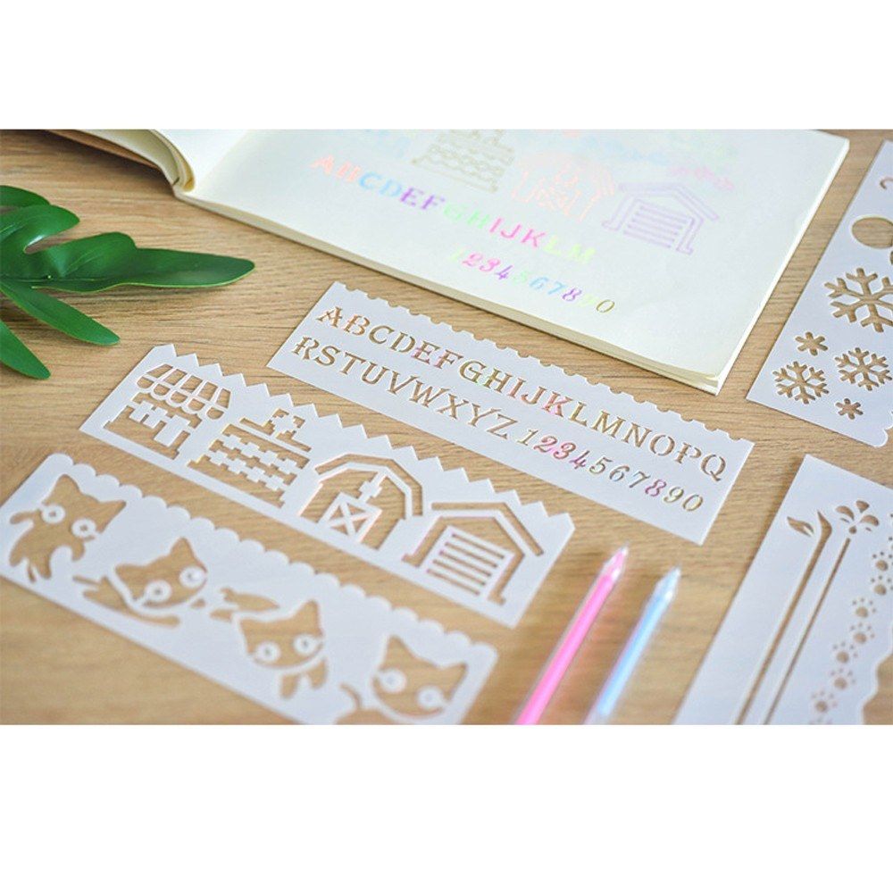 Multi-functional Drawing Stencils Straight   Wavy Lines