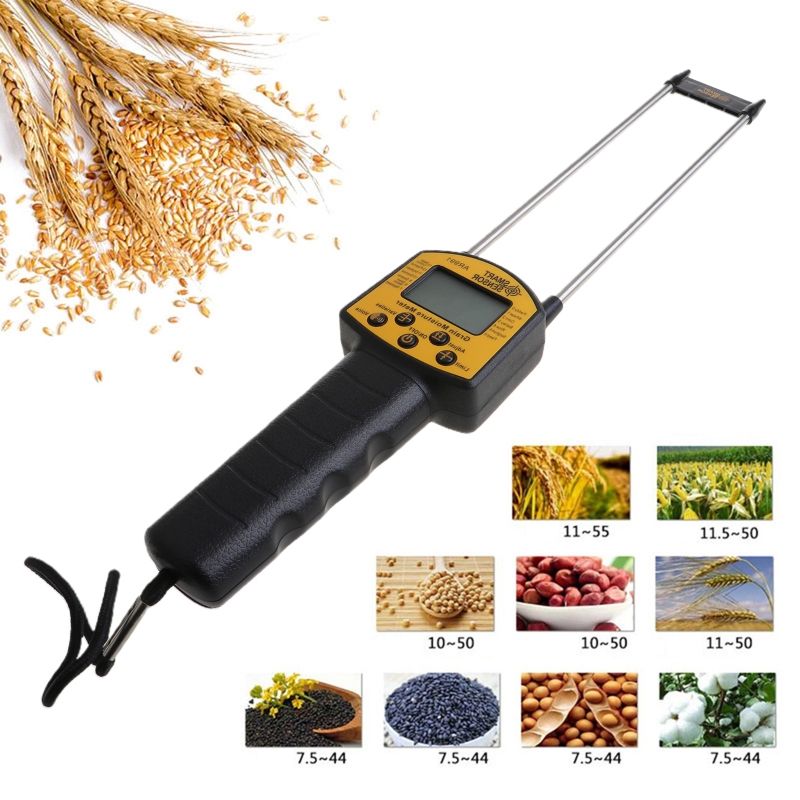 Grain Moisture Meter LCD Digital Display Smart Sensor With Probe For Corn Wheat Rice Bean Wheat Flour Fodder Rapeseed Seed