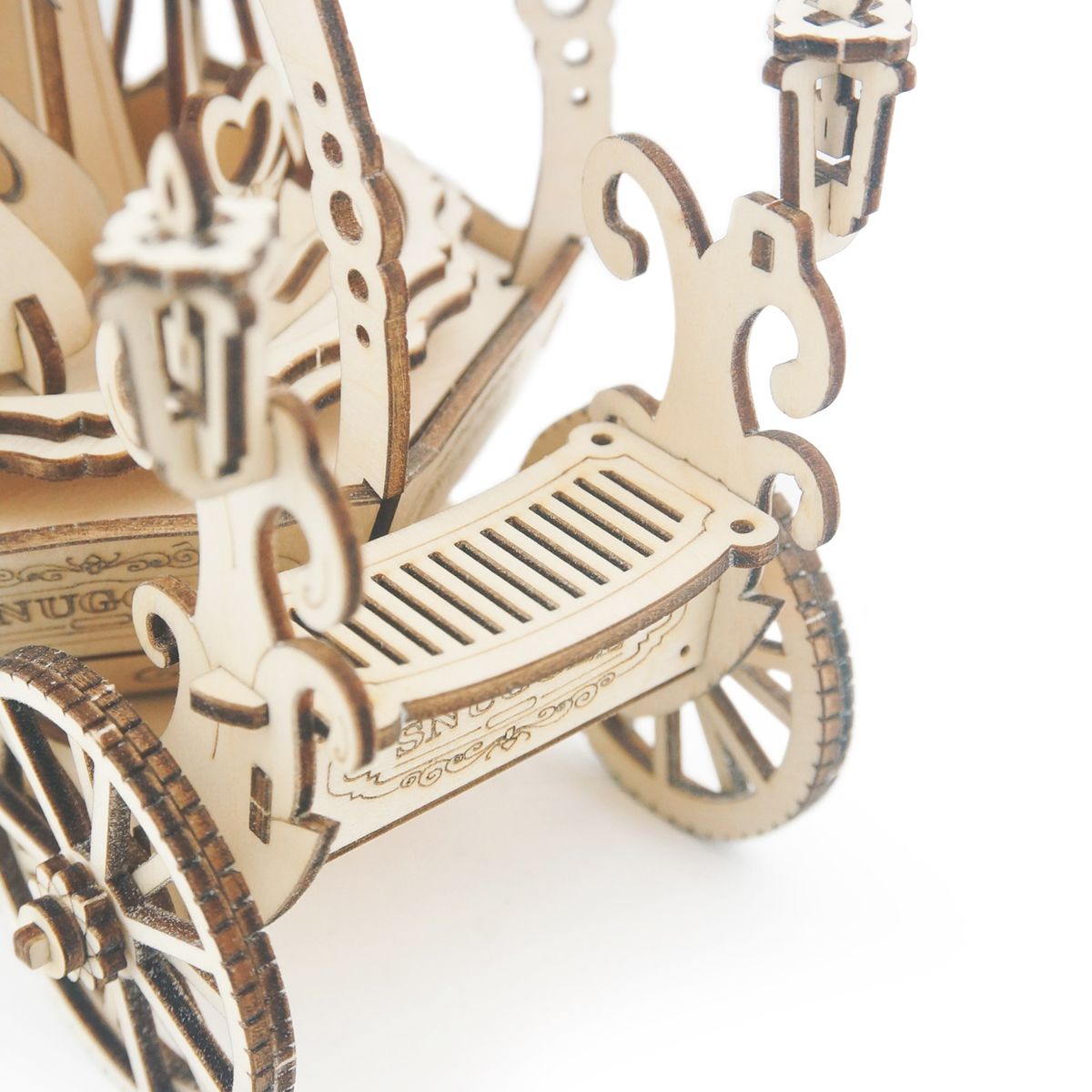 3D Wooden Puzzle Music Box Mechanical Model Kits Pumpkin