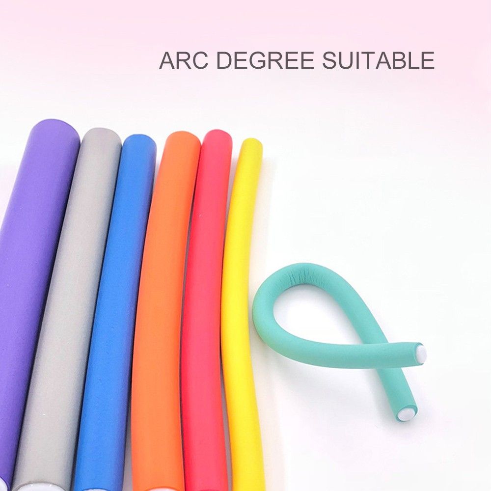 42Pcs 7 Size Hair Rollers Durable Rubber Curler Rods Set