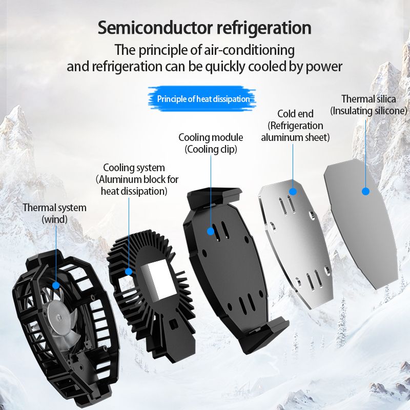 Universal Mobile Phone Cooler Phone Cooling Fan Radiator