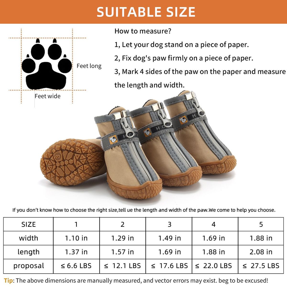 4pcs Waterproof Pet Dog Shoes Small Dog Cat Pet Shoes
