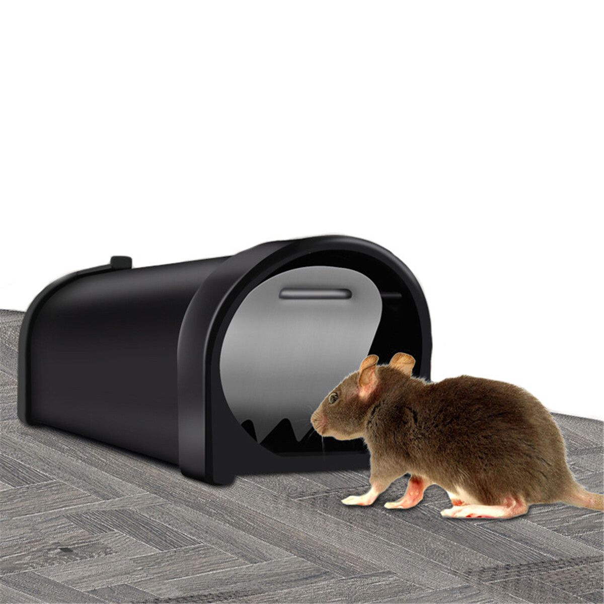 1x Black Automatic Mouse Trap Case Rat Catcher Cage Mice Rodent Pest Humane