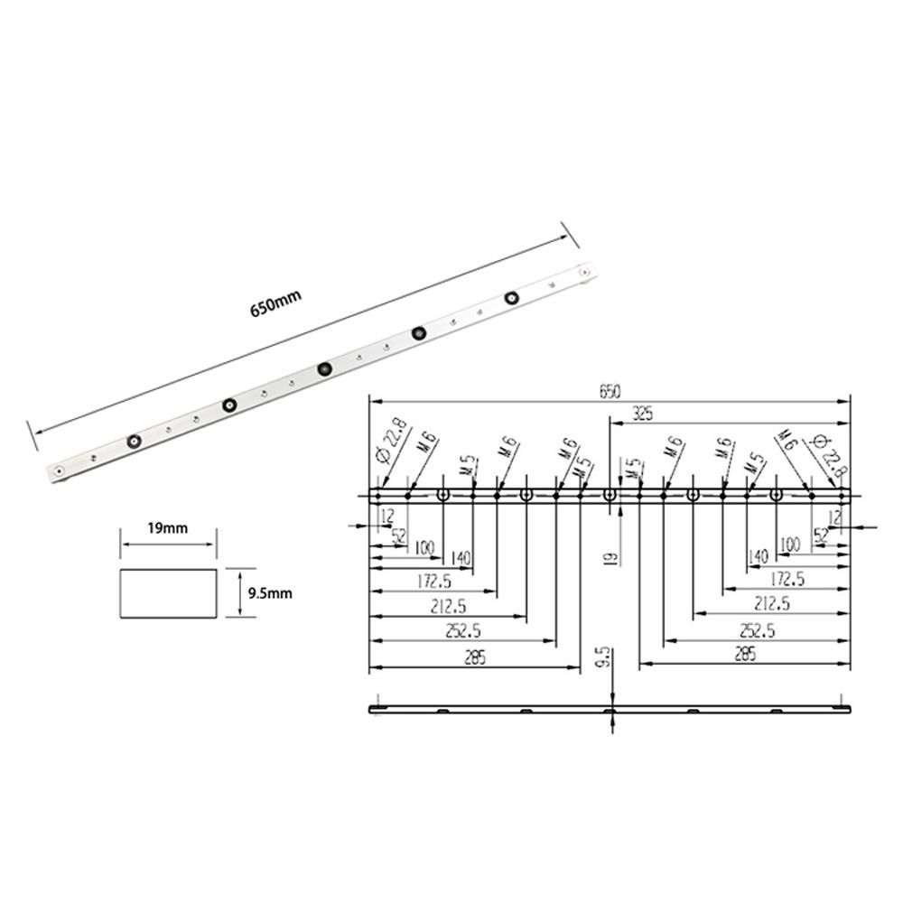 Aluminium Alloy Rail Miter Bar Slider Table Saw Gauge Rod Woodworking Tool