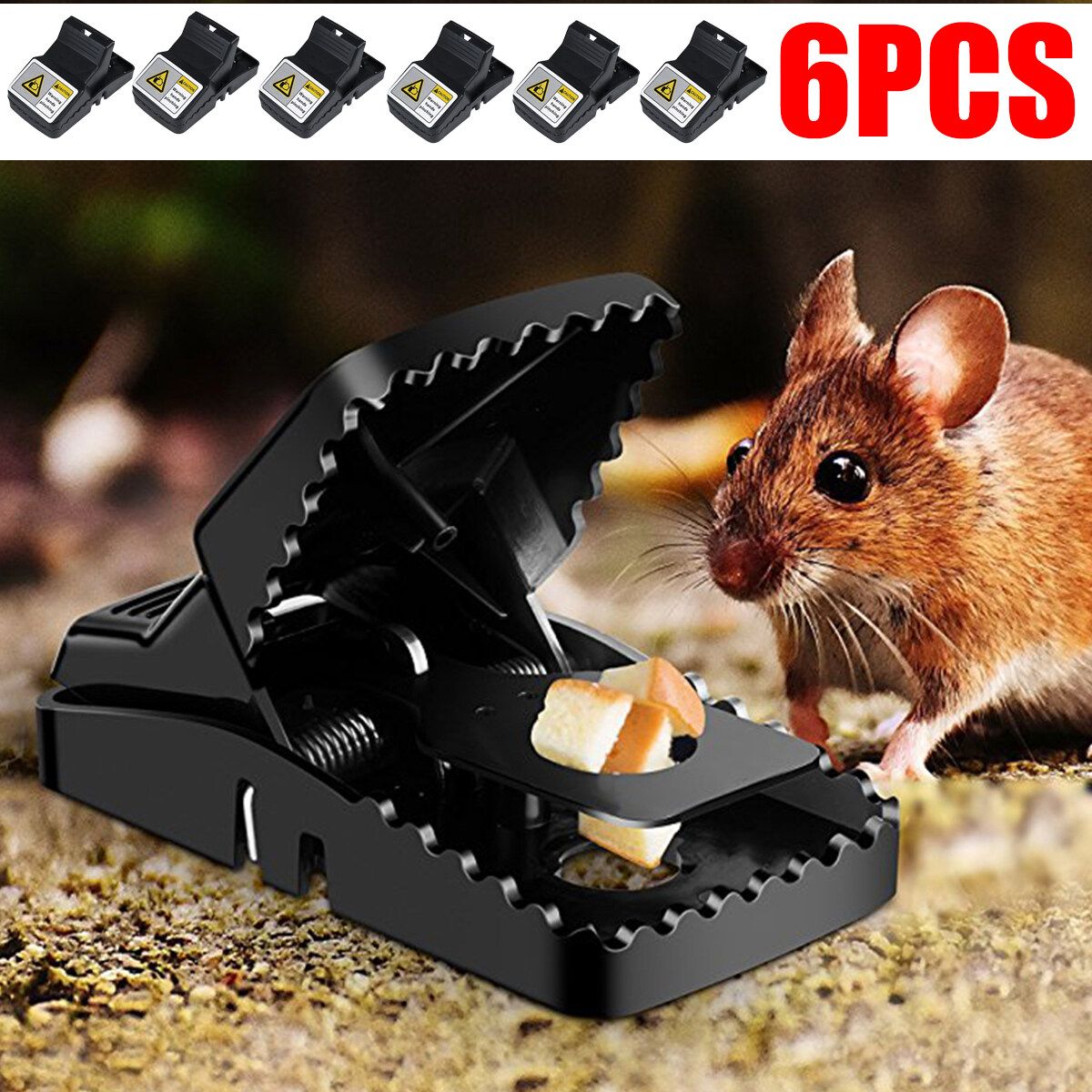 6× Mice Mouse Rat Traps Mousetrap Catcher Rat Splatter Pest Control Reusable