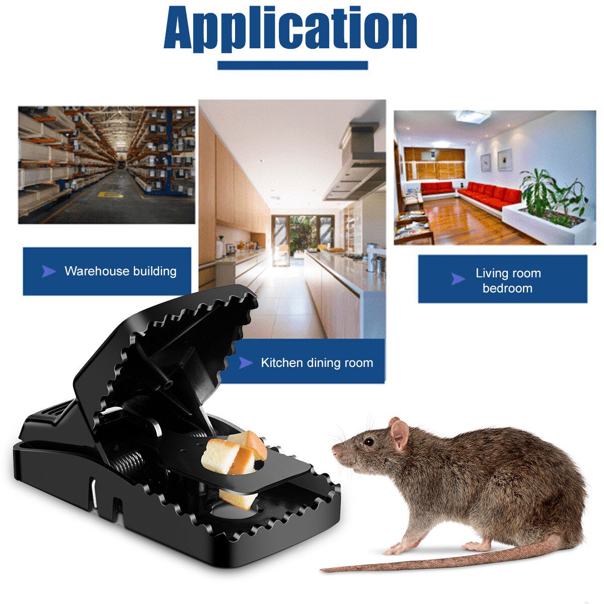 6× Mice Mouse Rat Traps Mousetrap Catcher Rat Splatter Pest Control Reusable
