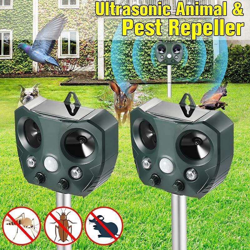 1Packs Outdoor/Indoor Ultrasonic Animal Bug Repellent Pest Control Solar Mouse Cat Dog Snake Bird Mosquito Repellent Christmas House