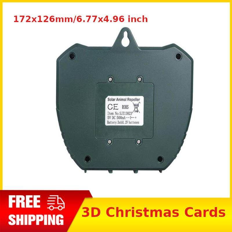 1Packs Outdoor/Indoor Ultrasonic Animal Bug Repellent Pest Control Solar Mouse Cat Dog Snake Bird Mosquito Repellent Christmas House