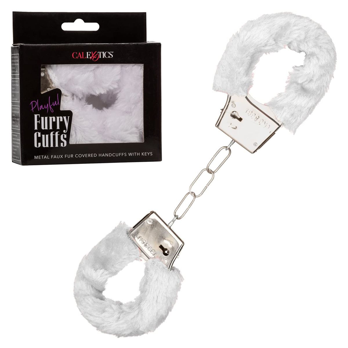 Playful Furry Cuffs - White