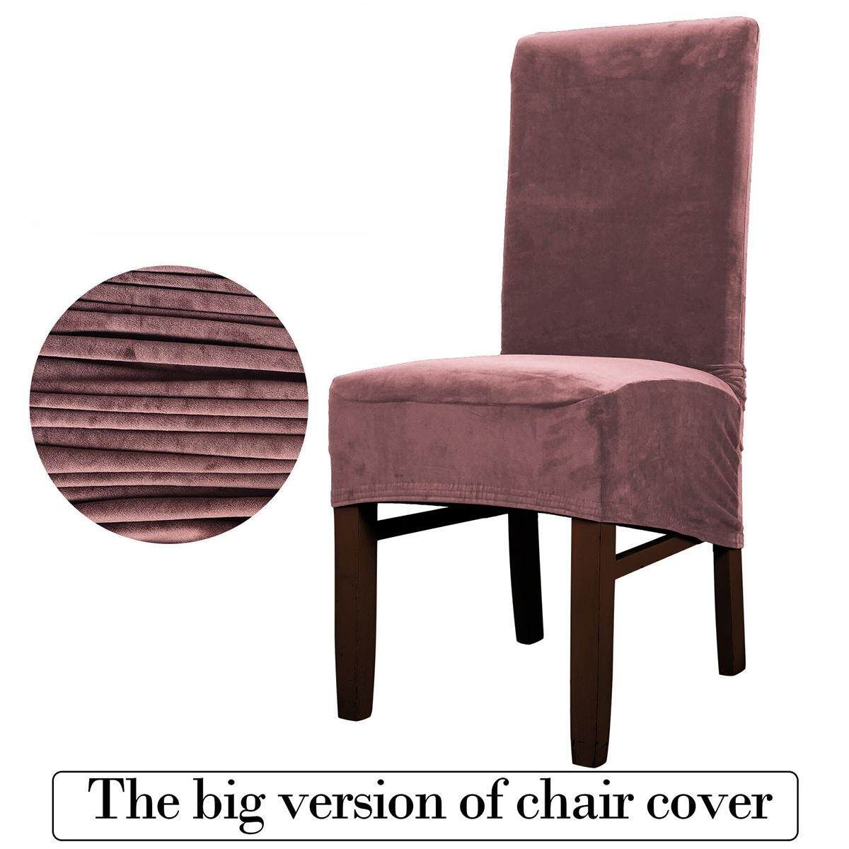 1/4Pcs Stretch Dining Chair Cover Seat Slipcover Plush Protector For Banquet Restaurant Wedding Coffee