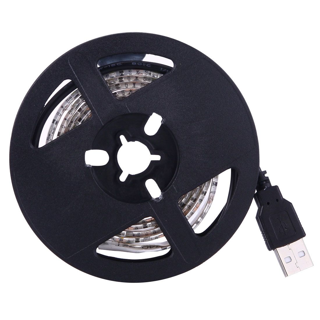 1m USB TV Epoxy Rope Light, 4.8W 60 LEDs SMD 3528 White Board With 50cm USB Interface Cable, DC 5V(White Light)