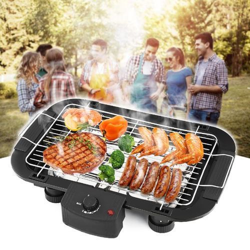 2000W Smokeless Electric Barbeque Grill BBQ Griddle Meat Be
