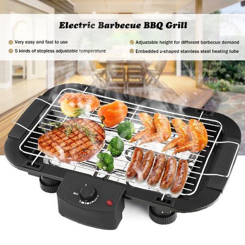 2000W Smokeless Electric Barbeque Grill BBQ Griddle Meat Be