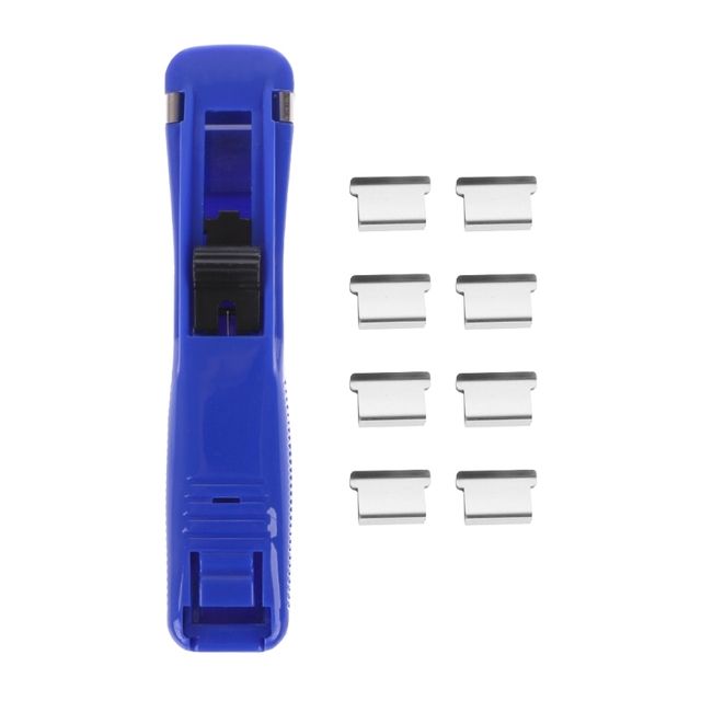 9pcs Clips1pc Dispenser Mini Metal Paper Clipper P
