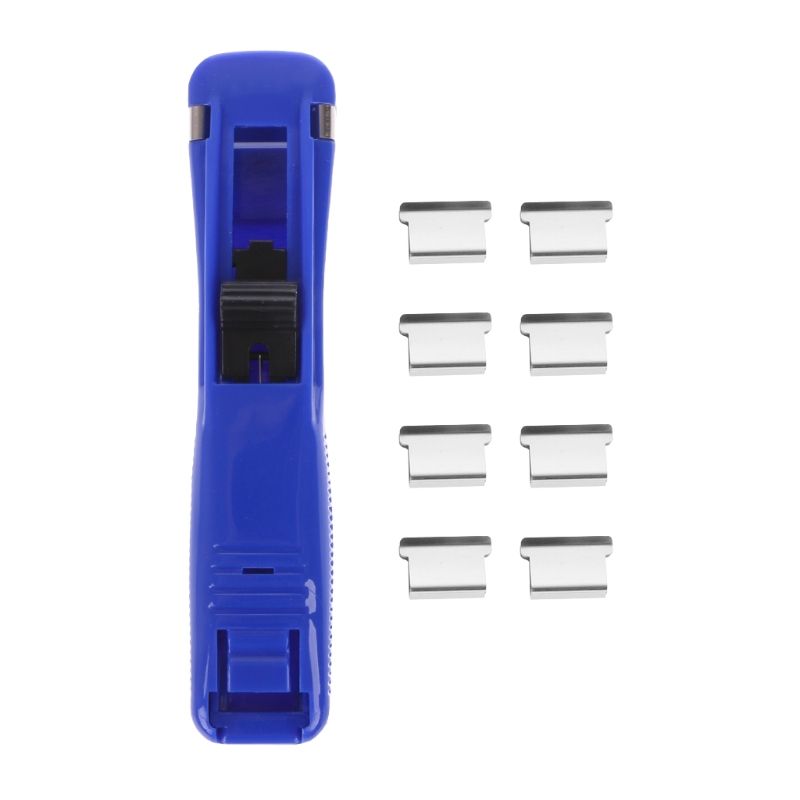 9pcs Clips1pc Dispenser Mini Metal Paper Clipper P