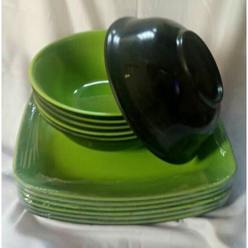 6 Unbreakable Bowl + 6 Unbreakable Flat Plate -12 Pieces Set