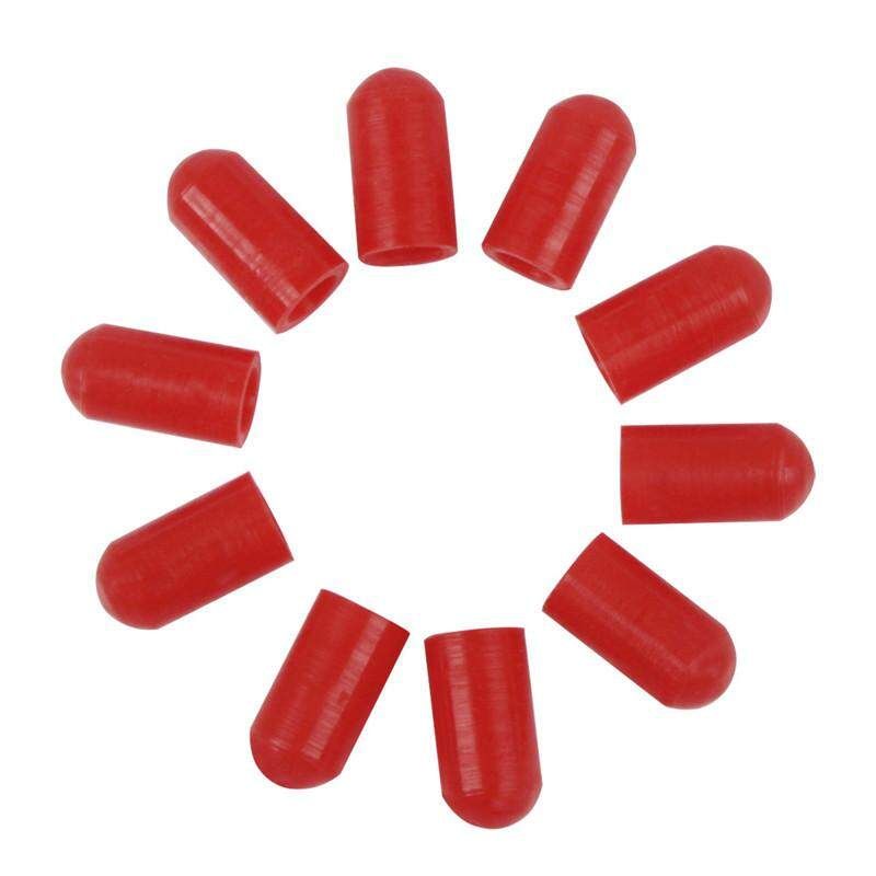 10 Pcs/Set Silicone Drum Stick Rubber Sleeve Red/Coffee Drumstick Rubber Case Parts Accessories For Percussion Instruments Drum Red (red)