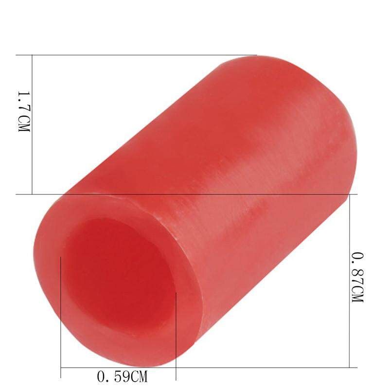10 Pcs/Set Silicone Drum Stick Rubber Sleeve Red/Coffee Drumstick Rubber Case Parts Accessories For Percussion Instruments Drum Red (red)