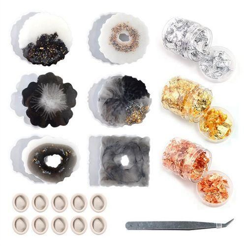 6 Pack Wave Coaster Molds For Resin Casting,