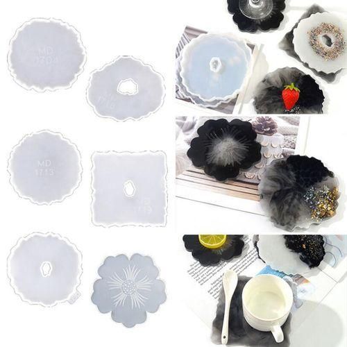 6 Pack Wave Coaster Molds For Resin Casting,
